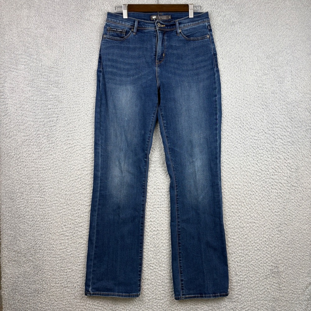 Levis Jeans Womens 10 Blue Perfectly Slimming 512 Bootcut Stretch Dark Denim